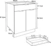 Meuble de cuisine | Dimensions env. H. 82 x W. 60 x. T. 46 Voir les images du produit 5