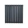 Oválny rúrkový radiátor - 600 mm x 600 mm - antracitovo Náhľad obrázku produktu 2