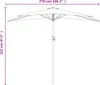 vidaXL Ombrellone da balcone con palo in alluminio color Anteprima dell’immagine prodotto 17