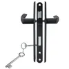 A black door handle set with a key, isolated on a white background. Náhled obrázku produktu