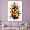 Abstrakt Kontrabass Colour Leinwandbild Wandbild Kunstdruck Produktbild-Vorschau 3