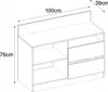 Komoda Szafka RTV 100x76x39 cm Antracyt Dąb Wotan Podgląd zdjęcia produktu 7