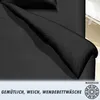 Bettwäsche 135x200 2 Teilig Einfarbig Schwarz Kissenbezug Produktbild-Vorschau 3