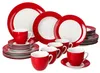 30 ks Combi Service Variant Červený porcelán 6 osob Šálky Náhled obrázku produktu 1