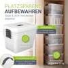 Juskys Aufbewahrungsbox mit Deckel - 4er Set Kunststoff Produktbild-Vorschau 2