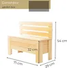 STOLMAK Cassapanca Da Giardino In Legno Di Pino Massello Anteprima dell’immagine prodotto 3