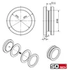 SOTECH 132595, Nerezová oceľ, 6,4 cm, 6 mm Náhľad obrázku produktu 3