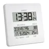 A white digital clock displaying time, date, day of the week, and temperature. Náhled obrázku produktu