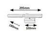 A diagram showing the dimensions of a light fixture. Anteprima dell’immagine prodotto
