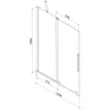 Mexen Velar 2-Flügel-Badewannenwand Regulierbare 120 x 150 Produktbild-Vorschau 5