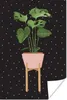 MuchoWow® Poster Zimmerpflanze - Monstera - Dots 40x60 cm - Produktbild-Vorschau 1