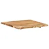 A wooden tabletop with a live edge, shown from a side angle against a white background. Anteprima dell’immagine prodotto