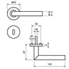 Alpertec BB-Rosettengarnitur Solid 10 Edelstahl silber rund Produktbild-Vorschau 2
