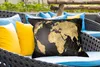MuchoWow® Outdoor Kissen - Weltkarte - Pflanzen - Vintage - Produktbild-Vorschau 4