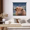 MuchoWow® Wandteppich Wandbehang Schottisches Hochlandrind Produktbild-Vorschau 2