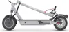 A side view of a folded gray electric scooter against a white background. Produktbild-Vorschau