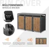 ML-Design 3-pojemnikowy pojemnik na śmieci, pokrywa na 3 Podgląd zdjęcia produktu 2