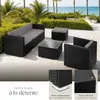 Salon en rotin Lignano avec fauteuil - noir Voir les images du produit 4