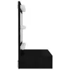 Side view of a black vanity table with lights. Produktbild-Vorschau