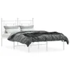 vidaXL Bettgestell mit Kopfteil Metall Weiß 120x190 cm Produktbild-Vorschau 3