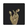 MuchoWow® Mauspad Mousepad Kaktus - Gold - Pflanzen 30x30 Produktbild-Vorschau 1