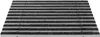 A close-up, straight-on view of a doormat with alternating strips of metal and dark, textured material. Produktbild-Vorschau