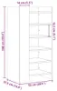 vidaXL Schuhschrank Sonoma-Eiche 52x37,5x100 cm Produktbild-Vorschau 8