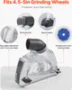 A dust shroud for an angle grinder, with callouts highlighting its features. Náhľad obrázku produktu