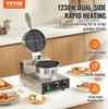 A commercial waffle maker is shown on a kitchen counter with waffles and decorative elements. Anteprima dell’immagine prodotto