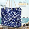 VOID Porzellan Malerei Strandtasche Shopper 58x38x16cm 23L Produktbild-Vorschau 2