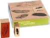 HEYDA 204888685 Stempel-Set Federn 12 x 10 x 3 cm Holz Produktbild-Vorschau 4