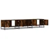 A long, low TV stand with multiple cabinets, some of which are open. Náhľad obrázku produktu