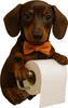 Toilettenpapierhalter mit Hund, Wandhalterung, Harz, Produktbild-Vorschau 1