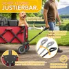 TRESKO® Bollerwagen faltbar 300L mit Bremse Rot | Handwagen Produktbild-Vorschau 7