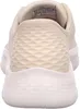 The back view of a beige Skechers sneaker. Náhľad obrázku produktu
