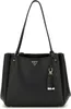 Schwarze Damen-Tasche mit Henkel & Reißverschlusstaschen – Produktbild-Vorschau 22