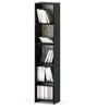 STIV Möbel | Bücherregal Schwarz Matt 40x189 cm | 5 Fächer Produktbild-Vorschau 2