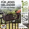 CASARIA® Blumenkasten 2er Set 11 Liter Montagehalterung Produktbild-Vorschau 3