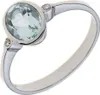 JOBO Damen Ring 585 Gold Weißgold 1 Aquamarin 2 Diamanten Produktbild-Vorschau 1