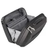 An open black cosmetic bag with internal gray compartments. Anteprima dell’immagine prodotto