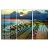 DEQORI Glasbild Echtglas 3x50x100 cm 'Reisterrassenfelder' Produktbild-Vorschau 2