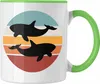 Trendation - Retro Orca Tasse Geschenk Ozean Waal (Grün) Produktbild-Vorschau 1