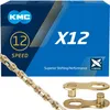 Product packaging for a KMC X12 Ti-N bicycle chain, with a portion of the chain and its connecting links shown. Náhled obrázku produktu