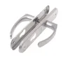 A pair of silver door handles with long escutcheons, shown against a white background. Anteprima dell’immagine prodotto