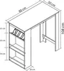 A technical drawing of a bar table with dimensions indicated. Produktbild-Vorschau