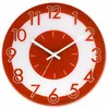 MPM-Quality Wanduhr Almera rund Ø 300 mm Kunststoff Orange Produktbild-Vorschau 1