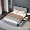 Šedá čalouněná postel ProximaX 160x200 cm, manželská postel Náhled obrázku produktu 4