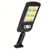 A black solar-powered LED outdoor light with a motion sensor, mounted on an adjustable bracket. Náhľad obrázku produktu