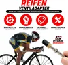 Fahrrad-Ventil Adapter auf Schrader mit Kappen 4er Set Produktbild-Vorschau 2