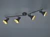 Deckenleuchte - Schwarz - Metall - 4-flammig - B 84,5 cm Produktbild-Vorschau 3